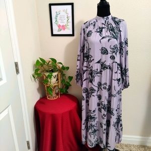 A New Day Floral Long Sleeve Dress Size Small